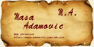 Maša Adamović vizit kartica